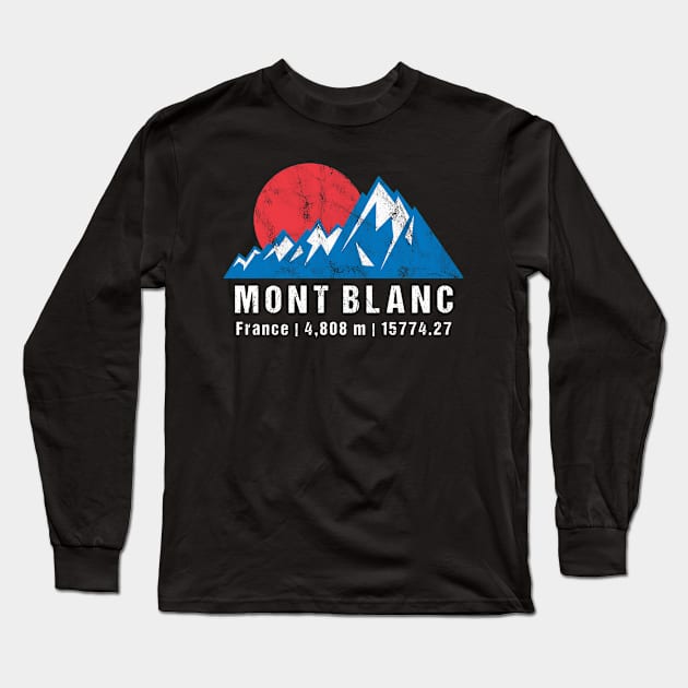 Mont Blanc France Long Sleeve T-Shirt by JKFDesigns